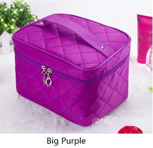 Cosmetic box 2020 female Quilted professional cosmetic bag women's large capacity storage handbag travel toiletry makeup bag ML1