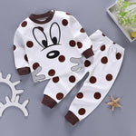 Kids Pajamas Sets Baby Boys Girls Cotton Long Sleeved Tshirt+Pant Cartoon Girl Clothing Autumn Sleepwear Suit Pyjama Trousers