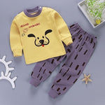 Kids Pajamas Sets Baby Boys Girls Cotton Long Sleeved Tshirt+Pant Cartoon Girl Clothing Autumn Sleepwear Suit Pyjama Trousers