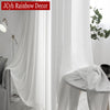 High Quality White Semi Crushed Sheer Curtains For Living Room Window Solid Color Long Tulle Bedroom Curtain Voile Party Drapes