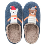 Winter Warm Home Women Fur Slippers Cute Fox Unicorn Bear Animals Indoor Cartoon Ladies Slippers Soft Memory Foam Couples Shoes