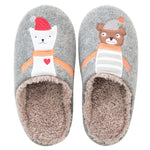 Winter Warm Home Women Fur Slippers Cute Fox Unicorn Bear Animals Indoor Cartoon Ladies Slippers Soft Memory Foam Couples Shoes