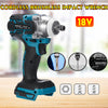 Drillpro 18V Brushless Cordless Electric Impact Wrench Rechargeable 1/2 Socket Wrench Power Tool for Makita Battery
