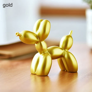 Resin Crafts Sculpture Gift Cute Small Balloon Dog Party Accessories Home Desktop Ornament Cake Dessert Decoration 9*3.5*7.5cm