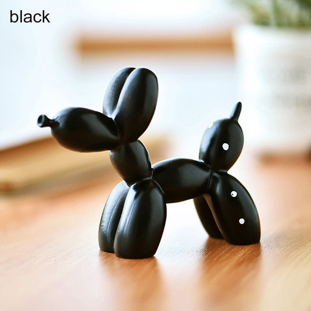 Resin Crafts Sculpture Gift Cute Small Balloon Dog Party Accessories Home Desktop Ornament Cake Dessert Decoration 9*3.5*7.5cm