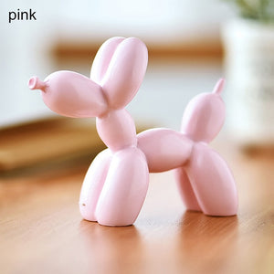 Resin Crafts Sculpture Gift Cute Small Balloon Dog Party Accessories Home Desktop Ornament Cake Dessert Decoration 9*3.5*7.5cm