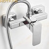 Free shipping Polished Chrome Finish New Wall Mounted shower faucet Bathroom Bathtub Handheld Shower Tap Mixer Faucet  YT-5336