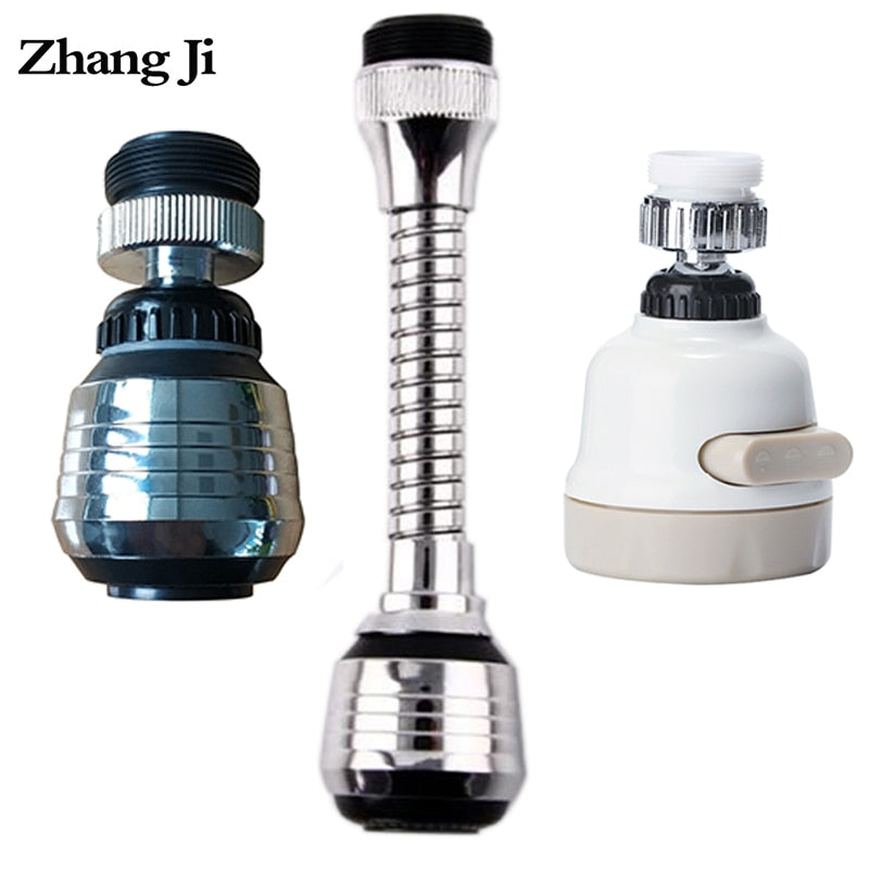 Zhang Ji Kitchen Faucet Aerator 360 Degree Rotatable Bubbler Filter Water Saving Shower Head Nozzle Flexible Tap Connector