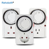 24 Hour Cycle EU AU US Timer Plug Socket Outlet Electrical Mechanical Smart Timer Switch 22A 15 Minutes Min Setting