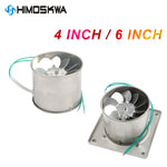 4 Inch 6 Inch Stainless Steel Exhaust Fan Toilet Kitchen Bathroom Hanging Wall Window Duct Fan Air Ventilator Extractor Blower