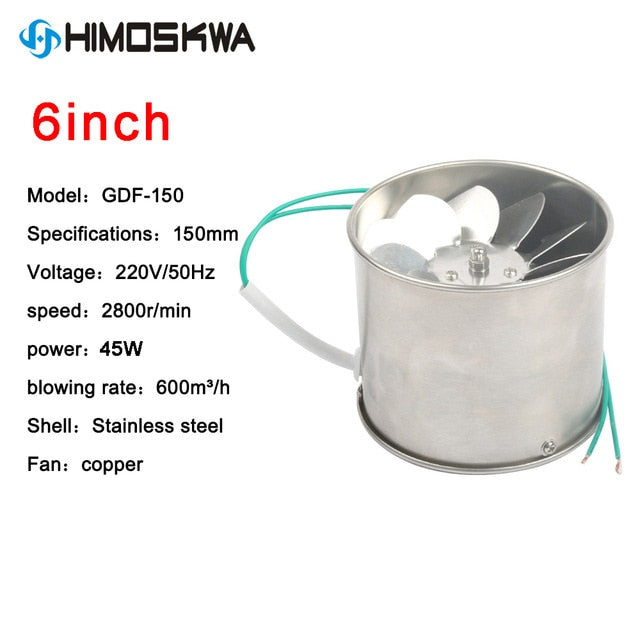 4 Inch 6 Inch Stainless Steel Exhaust Fan Toilet Kitchen Bathroom Hanging Wall Window Duct Fan Air Ventilator Extractor Blower