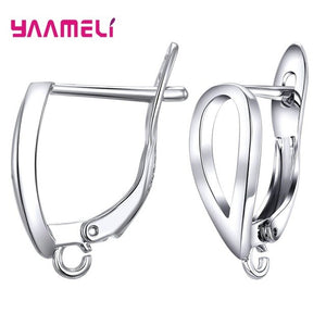 11.11 Sale Real 100% S925 Sterling Silver Findings Earrings Leverback Earwire Fittings Components Accessories Handmade Supplies