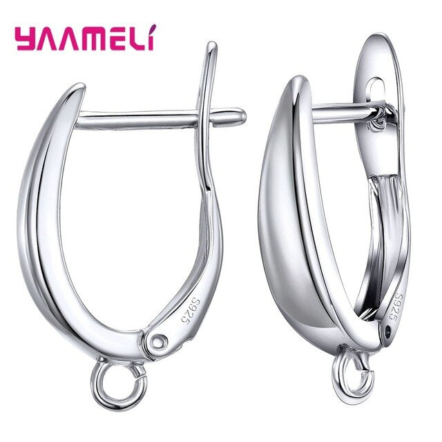 11.11 Sale Real 100% S925 Sterling Silver Findings Earrings Leverback Earwire Fittings Components Accessories Handmade Supplies