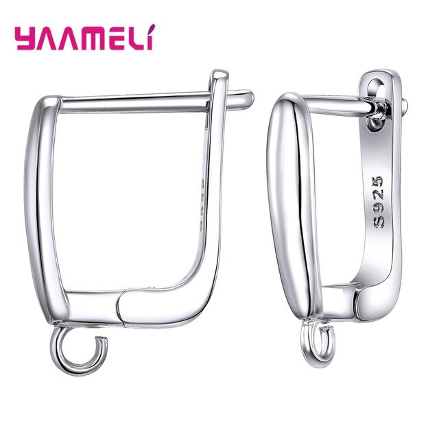 11.11 Sale Real 100% S925 Sterling Silver Findings Earrings Leverback Earwire Fittings Components Accessories Handmade Supplies