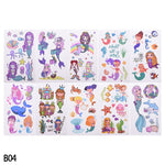 10 Sheets /Set Children Cute Cartoon Animal Temporary Tattoo Stickers Baby Shower Kids Body Makeup Sticker Tattoos