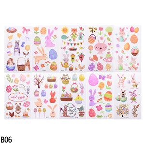 10 Sheets /Set Children Cute Cartoon Animal Temporary Tattoo Stickers Baby Shower Kids Body Makeup Sticker Tattoos