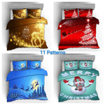 2020 Fashion Bedding Set 2/3pcs 11 Patterns 3d Digital Christmas Printing Duvet Cover Sets Twin double Full Queen King