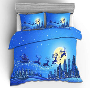 2020 Fashion Bedding Set 2/3pcs 11 Patterns 3d Digital Christmas Printing Duvet Cover Sets Twin double Full Queen King