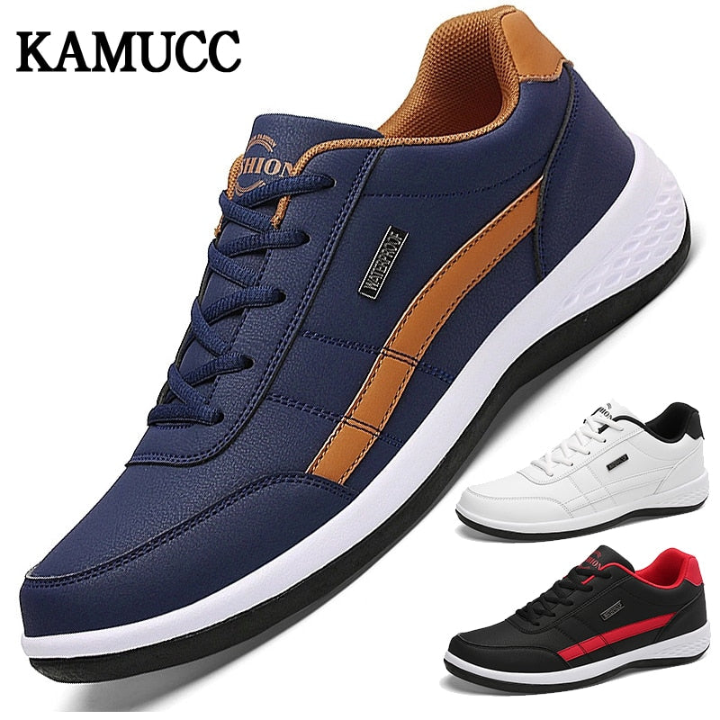 Leather Men Shoes Sneakers Fashion Mens Loafers Shoes Luxury Casual Shoes  Breathable Leisure Male Sneakers Men Vulcanized Shoes