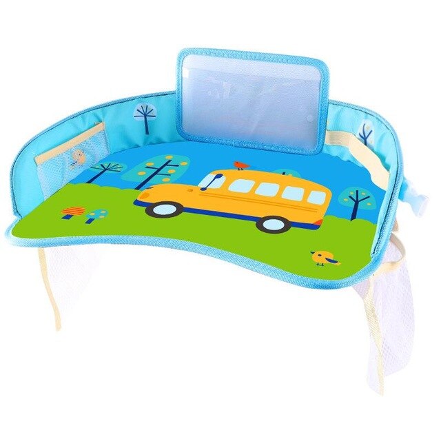 Cartoon Baby Car Seat Tray Stroller Food Water Holder Child Table Storage Desk Children Portable Multifunction Plate Removable