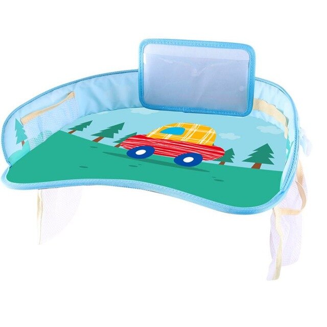 Cartoon Baby Car Seat Tray Stroller Food Water Holder Child Table Storage Desk Children Portable Multifunction Plate Removable