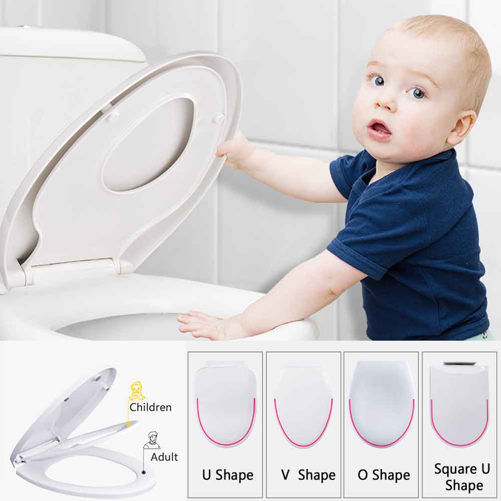 Double Layer Child Adult Toilet Seat Baby Pot Children's Potty Training Cover Prevent Falling Toilet Lid PP Material Toilet