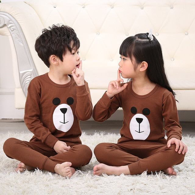 Kids Pajamas Sets Boys Girls 100% Cotton Night Suit Children Cartoon Sleepwear Pyjamas kids Cotton Nightwear 2-13Y Teens Clothes