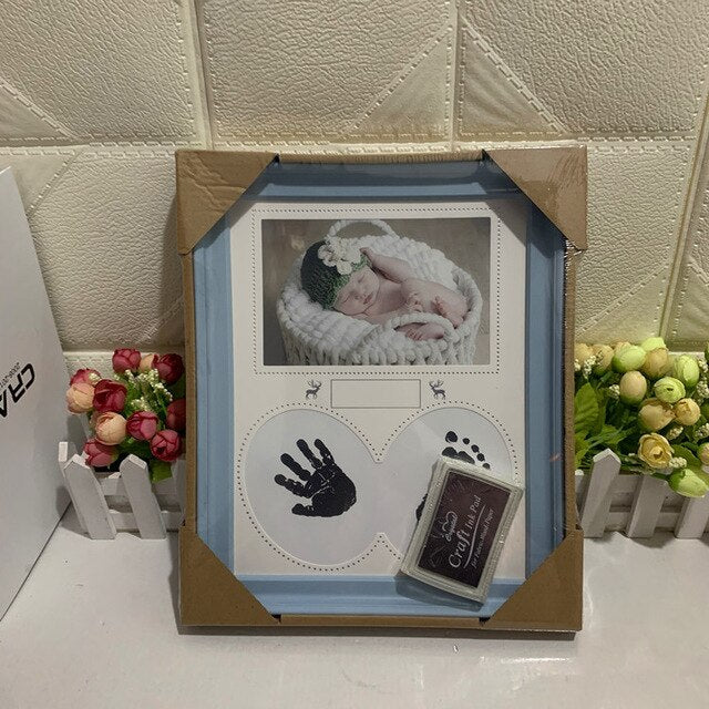 My First Year Photo Frame Baby DIY Handprint Footprint 12 Months Photo Frame Boy Girl My 1 Year Gift Craft Ink Kids Photo Frame