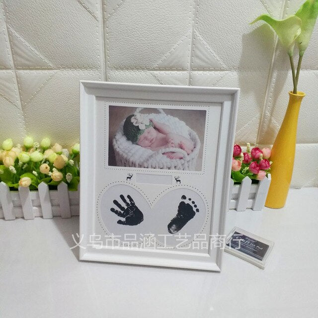 My First Year Photo Frame Baby DIY Handprint Footprint 12 Months Photo Frame Boy Girl My 1 Year Gift Craft Ink Kids Photo Frame