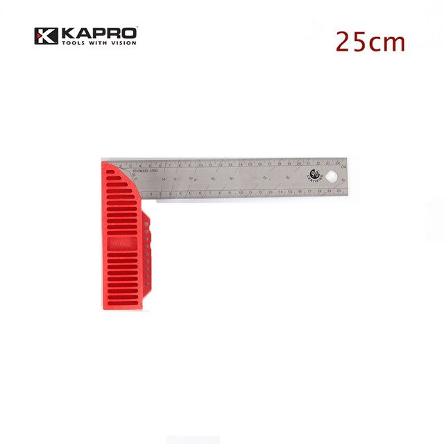 KAPRO 20/25/30/40cm multifunction level ruler With Handle High Accuracy Marking Straight Ruler Stainless Steel Measuring Tools