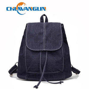 Chuwanglin New backpack women casual canvas mochila feminina travel bags Wild Drawstring backpack bags for women 2018 C0115