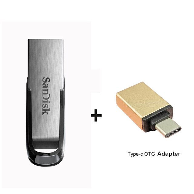 Sandisk 100% USB flash 16GB 32GB 64GB 128GB 256GB Genuine Ultra Flair USB 3.0 metal DJ OTG Type C DIY Logo Disk On key Pendrive