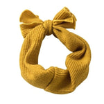 2019 Baby Accessories Baby Girls Bunny Kids Solid Turban Knot Bow Hair Bands Head Wrap  Rabbit Knitted Headband Wholesale Gift
