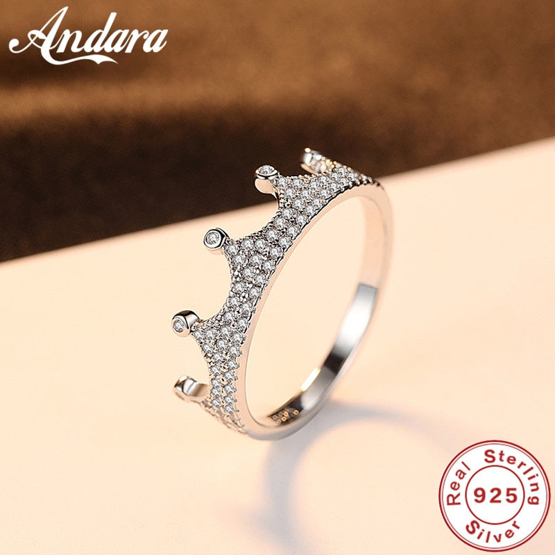 2019 Lovers Crown ring AAAAA Zircon Cz 925 Sterling Silver Filled Engagement wedding Band ring for women men